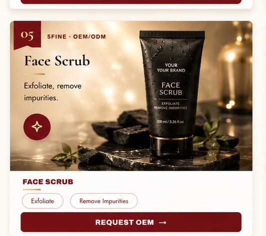 OEM Face Scrub — 5FINE private label OEM/ODM