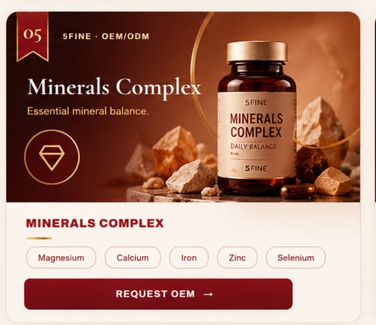 OEM Minerals Complex — 5FINE private label OEM/ODM